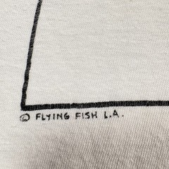 Vintage 90s Roy Lichtenstein Flying Fish LA Art T-Shirt Mens Large White Graphic