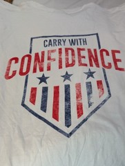 Glock Carry With Confidence T-Shirt White Comfort Colors Large – See Pics