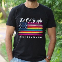 We The People Pride Shirt, Rainbow American Flag Tee, LGBTQ Equality Shirt