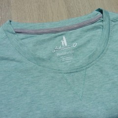 JOHNNIE-O Mens L LARGE THE COURSE T SHIRT PERFORMANCE GOLF TEE TROPICAL GREEN