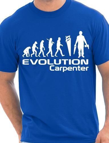 Evolution Of A Carpenter Funny Mens T-Shirt Size S-XXL