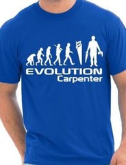 Evolution Of A Carpenter Funny Mens T-Shirt Size S-XXL