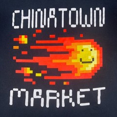 Chinatown Market Shirt Mens XL Black Smiley Fireball Arcade Logo Streetwear Tee