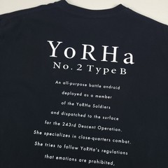 Nier Automata Shirt Mens Large Black YoRHa No 2 Type B Square Enix Video Game