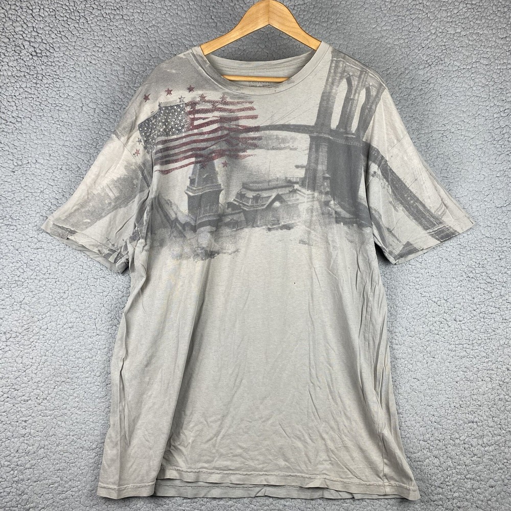 Converse ONE STAR T-Shirt Size XL American Flag Chuck Taylor *FLAWS READ*