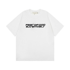 Essentials Fear Of God Wavy Lettering Tee White