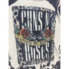 Guns N Roses Black Bleach Wash Graphic Tee Size L Appetite for Destruction Band