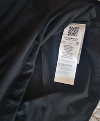 Emporio Armani Black Men’s T-Shirt Round Neck,Glossy print, Size M*L*XL*XXL,3XL