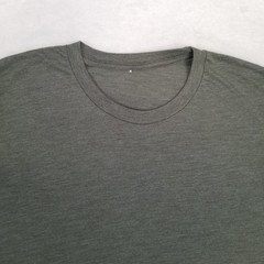 Unbranded Men’s Gray Crew Neck Short Sleeve Basic Shirt Classic Casual