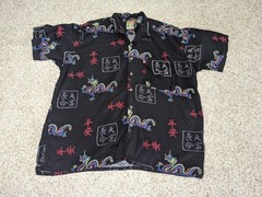 Lot Of 6 Shirts Dragon Flames Black Mixed Brands Sizes