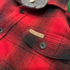 Vintage Field and Stream Red and Black Button-Down Flannel Shirt Adult XL