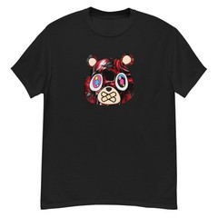 Red Rose Feather Skull Unisex tee