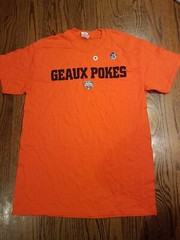 Gidan Men’s T Shirt Orange Geaux Pokes Sugarbowl Size Medium top jersey