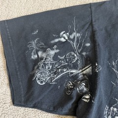 VTG Iron Horse Saloon T Shirt Sz 2XL Faded Black Bike Week 2009 Huge Graphic