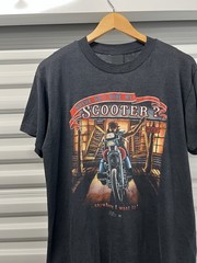 Vintage Harley Davidson 3D Emblem Shirt Mens L Where Do Ride My Scooter USA 1986