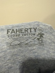 Faherty Shirt Cloud Cotton Henley Mens XL Blue Long Sleeve Pima Cotton Modal