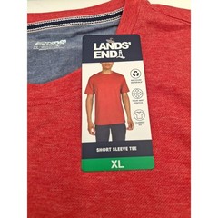 Lands’ End Men’s Classic Fit 4-Way Stretch Tee, Red, Size XL