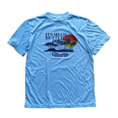 1970s “It’s Much Better In Gibraltar” Paradise T-Shirt Soft Thin Cotton