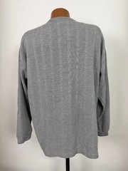 Vintage 90s Ribbed Henley Men XL Oversized Drop Shoulder Minimalist Grunge Heavy