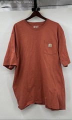 Carhartt Short Sleeve Pocket Tee Shirt Men’s 2XL Orange Workwear