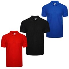 3 / 4 Pack Men’s Plain T-Shirt Short Sleeve Pique Polo Tee Top Multi Set M-2XL