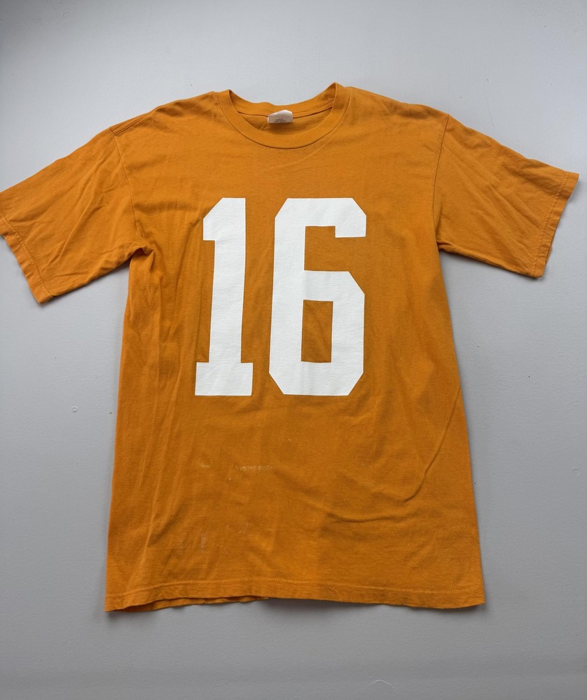 Vintage Tennessee Optimist Shirt Mens Large Orange 16 Jersey Tee Football USA