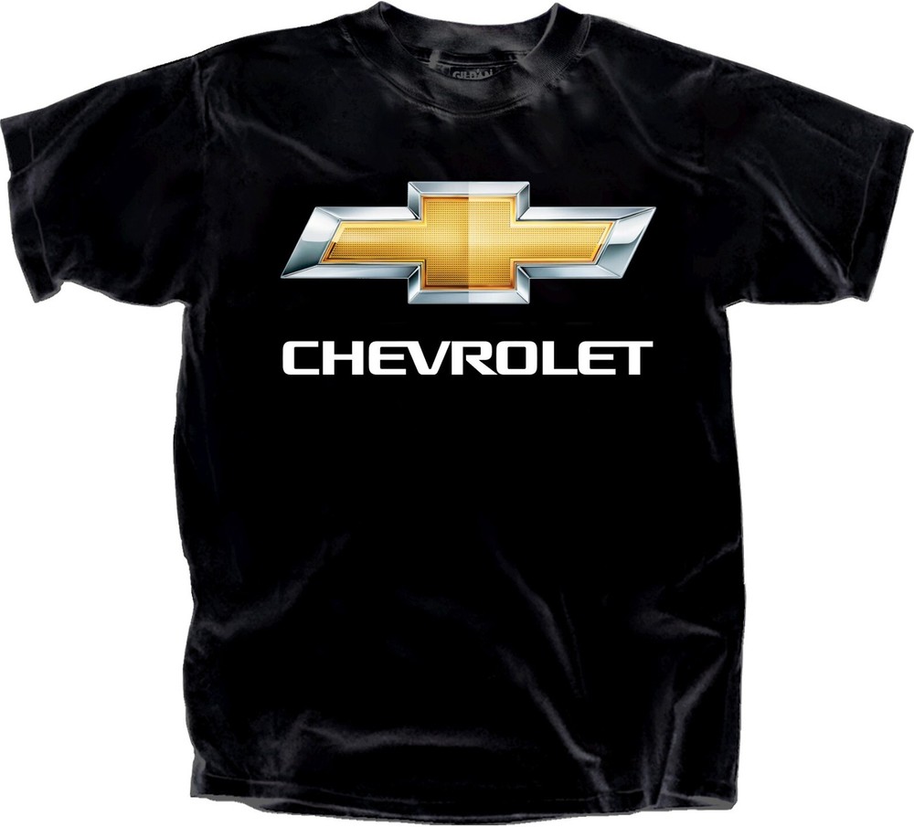 Joe Blow T’s Chevrolet Bowtie Logo Men’s Black T-Shirt 100% Cotton