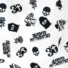 Death to My Twenties Confetti, Black Glitter R.I.P 20S Table Scatters, 30Th Birt