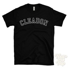 CLEADON T-SHIRT RETRO VARSITY STYLE england south tyneside
