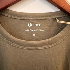 Quince Tee Set 100% Pima Cotton Luxe Touch Long Sleeve Lot of 2 Olive Navy NWOT