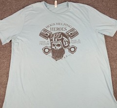 Hogs Biker Charity Helping Heroes Shirt Mens 3XL Bella Ohio Graphic harley USA