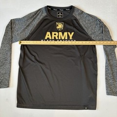 Fanatics Army Black Knights Shirt Mens XL Grey Long Sleeve Performance Raglan