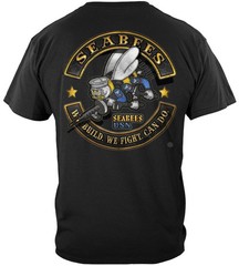Navy Seabees Biker T-Shirt: Military Motorcycle Club Tee