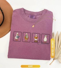 Book Lover Duck Shirt Librarian Gift Bookworm Aesthetic Graphic T-Shirt