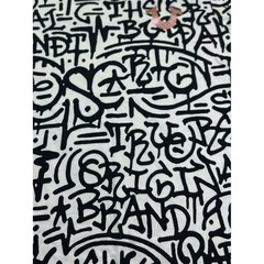 TRUE RELIGION Graffiti Print Graphic T Shirt White Black Metallic Horseshoe M