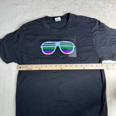 Battery Operated LED Shirt Black Size Small – Lights Up To Sounds. See Video