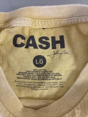 Johnny Cash Nashville Tennessee Cowboy Western T Shirt Adult L Yellow Tee