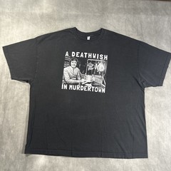 Vintage Deathwish In Murdertown Mister Roger’s Parody T-Shirt Size 3XL Black Y2K