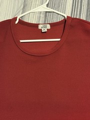 One Bone Bullet Men’s 7XL Red Short Sleeve Shirt, Wrinkle-Free, Waffle Tee