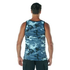Mens Sky Blue Camouflage Tank Top – Camo Sleeveless Tanktop T-Shirt Rothco 67705