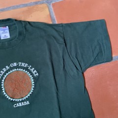 Vintage Fruit Of The Loom Mens L Green T-Shirt Niagara Falls On The Lake Canada