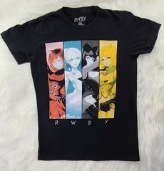 RWBY Anime 4 Elements Graphic Tshirt Unisex Black SZ(XS) SHIPPED PROMPTLY 💨