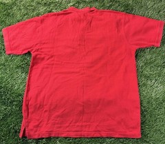 Gino Green Global Red Polo Y2K grail 999 Vintage Rhinestones Size XL
