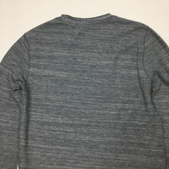 VINCE Marled Blue/Gray’ish White Long Sleeve Ribbed Shirt Mens sz Small/XS
