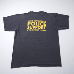 New Orleans COPS 8th District NOPD Police Support T-Shirt Mens Large Black Y2K