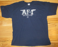 Air Force One T-Shirt Gilden Mens XL Military Navy Blue AF1 Jet Patriotic USA