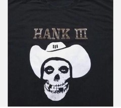 Hank Williams III Black Graphic Cowboy Skeleton T-Shirt Gift Fans. new