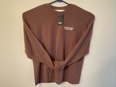 VANS Original Concepts Long Sleeve T-Shirt Brown/White Men’s Size XL NEW
