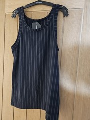 Bruno Banani Mens Black Stripe Vest Top / Top – Size Medium – You & Me – NWT