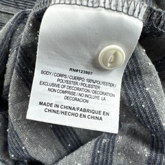 Sperry Henley Mens L Gray Blue Striped Long Sleeve Pocket Thermal Base Layer Top